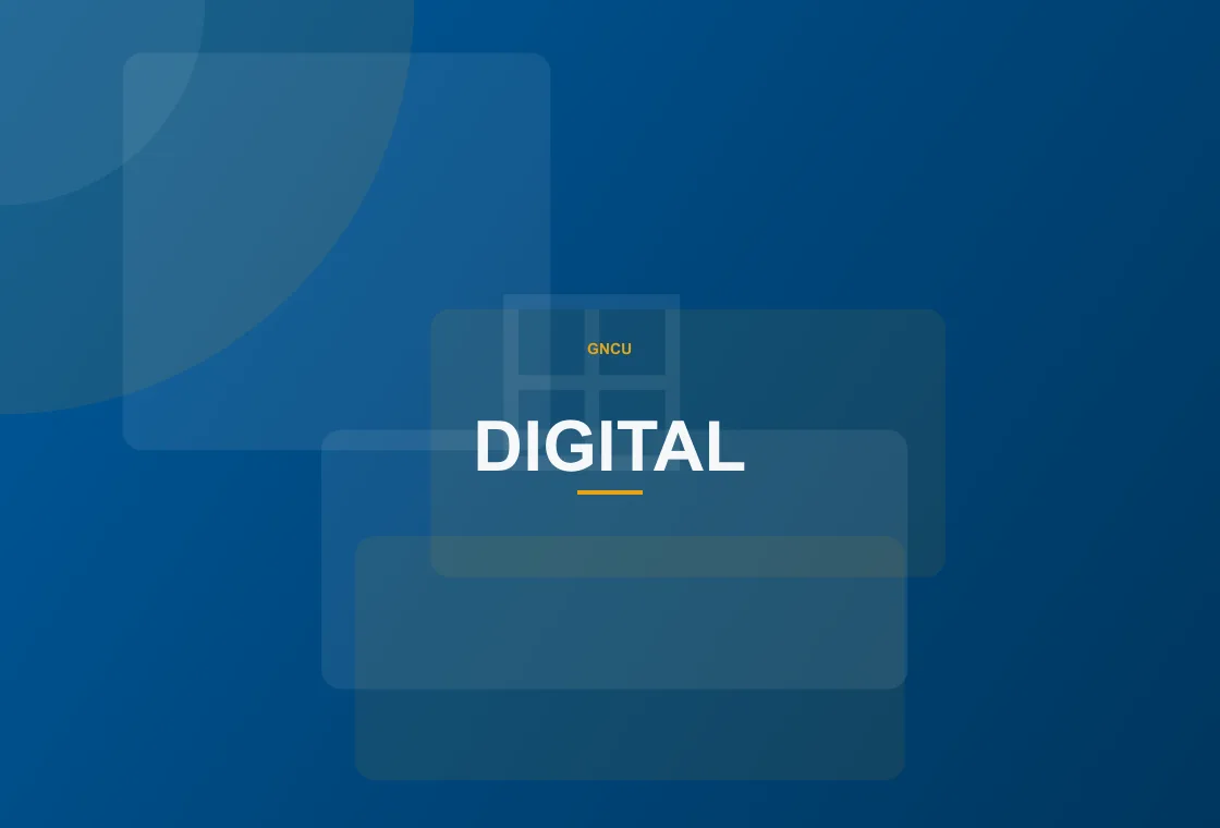 GNCU customer using a smartphone for secure digital banking access